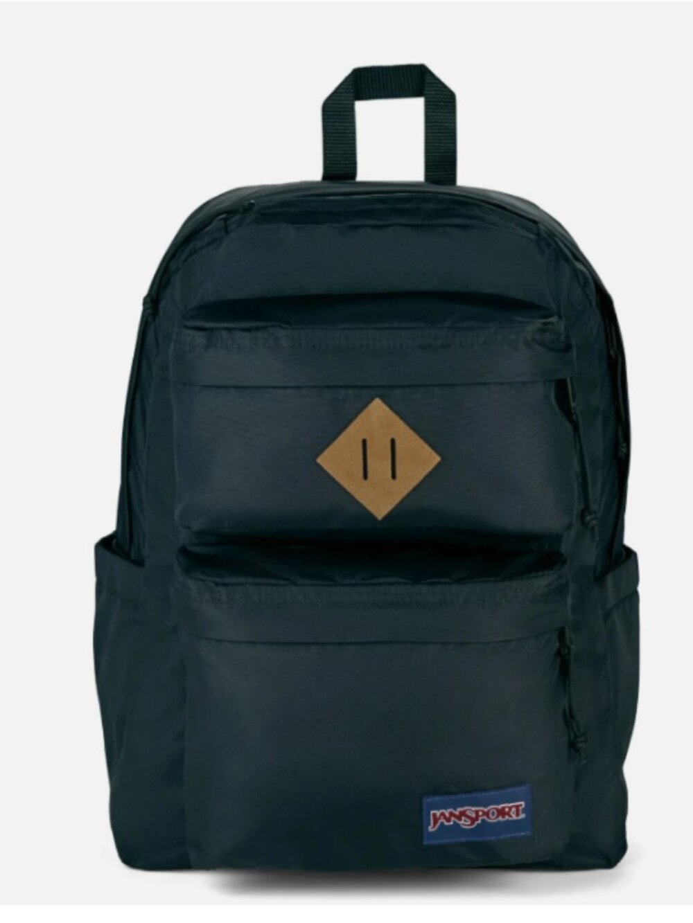 JanSport Double Break Backpack Black Laptop School Travel Bag Durable Padded New